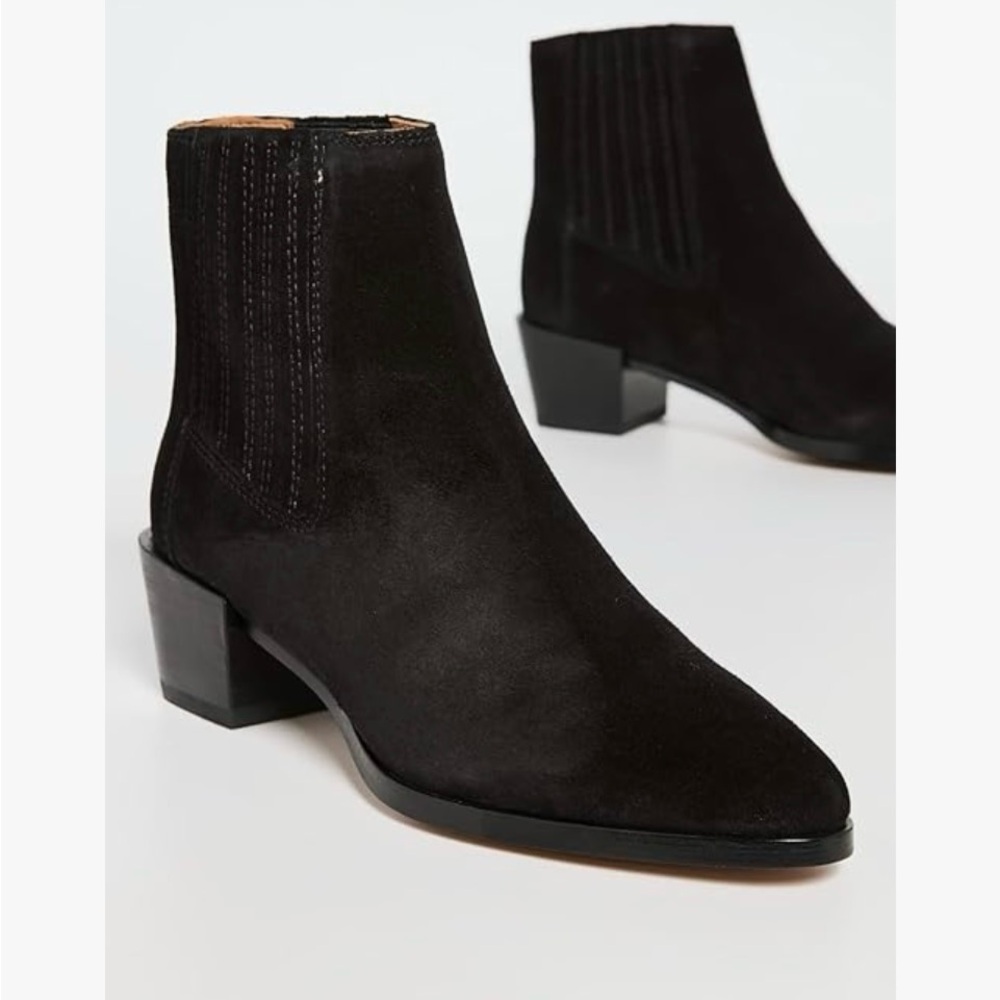 rag & bone Black Suede Ankle Boots